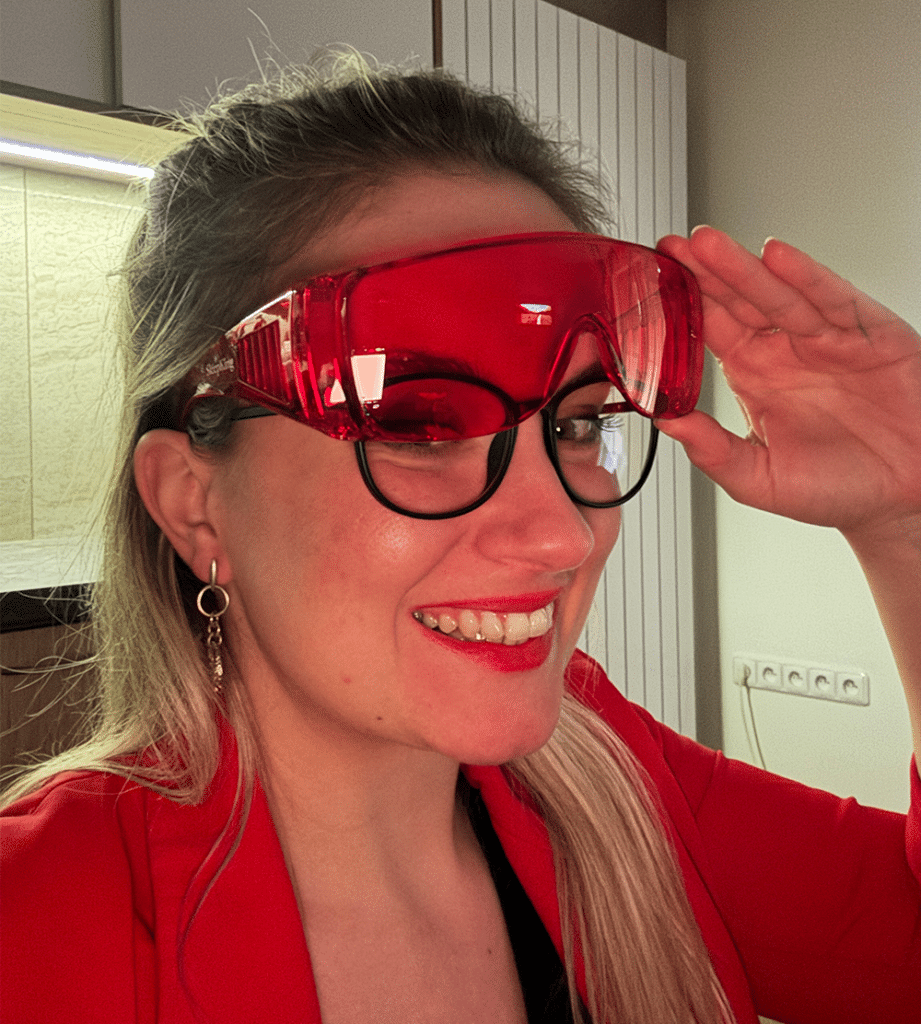 SleepKing Červené brýle proti modrému a zelenému světlu, Charles 22 cervene bryle pred