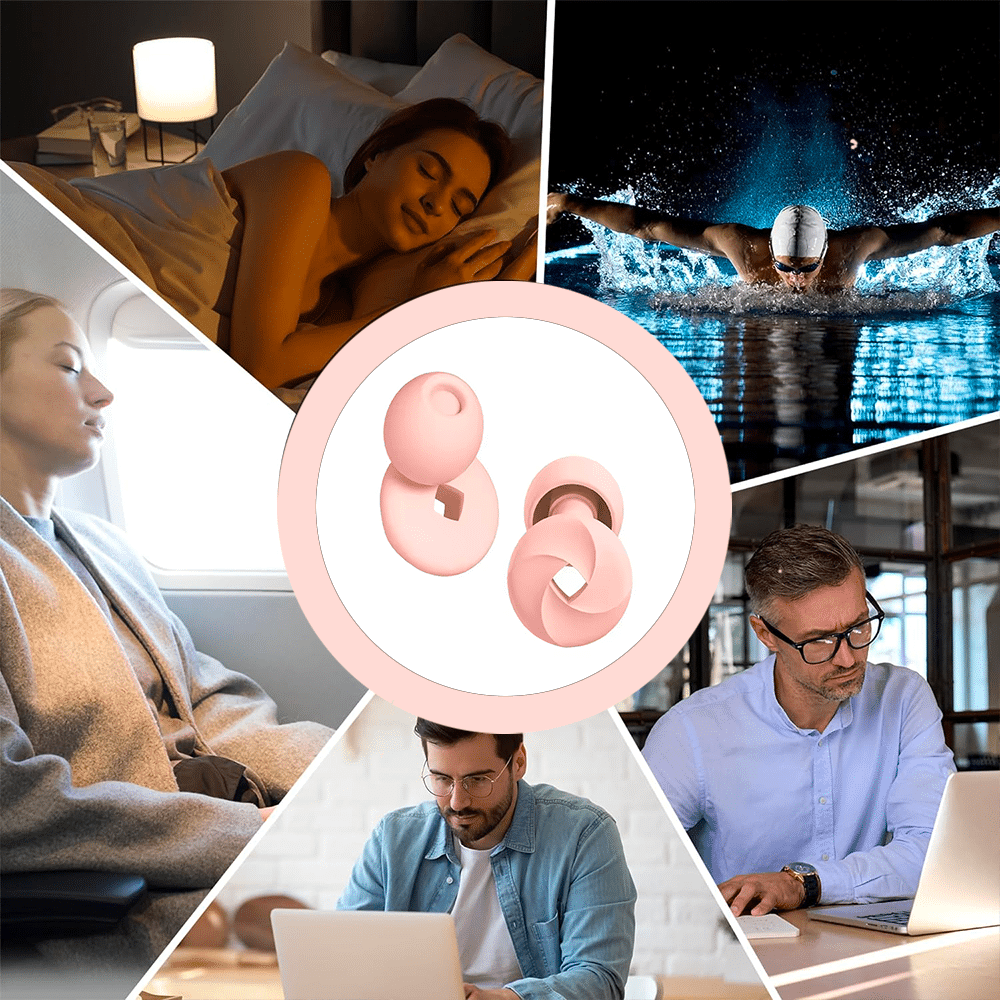 SleepKing™ Světle růžové špunty do uší Amadeus 10 ruzova 3 forka