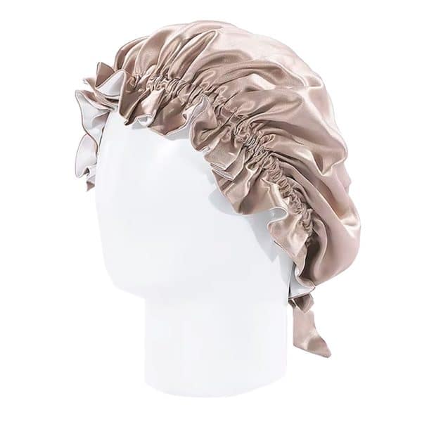 Anna cepice na spani zlata SleepKing hedvábná čepice na spaní, 22-momme, Anna