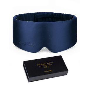 SleepKing™ Hedvábná maska Sophia - Tmavě modrá